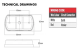 WHITEVISION Clear FM8 Series Marker Lamp FM8CLED