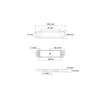 Amber Surface Mount with Stainless Steel Bezel Marker 26264AK-V