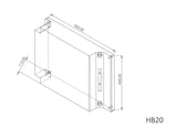 20L Headboard Left or Right Black Water Tank with Fittings (HB)