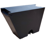 30L Slimlined Angled Undertray Black Water Tank with Fittings (UB)