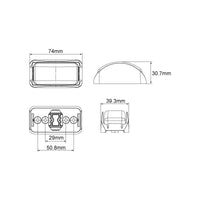 26275 Series Glo Trac LED Marker Lamp Clear/Red 26275WCRKV