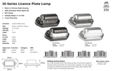 * 30 Series Licence Light LED Autolamps *