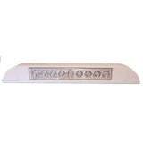 QLED Exterior White 256mm Awning Lamp 12-28V + on/off Switch White LEDs (158-256W-9CWM-2P)