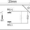 Britax 12V 35 Amp 4 Pin Resistor Micro Relay (RM4-1235RBX)