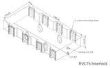 75L Interlock Mountable Black Water Tank with Fittings (RVC)