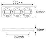 LED Maxilamp 3 Series Combination Stop/Tail/Indicator/Reverse/Reflector - C3XRW