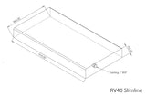 40L Slimline Headboard Black Water Tank (RV)