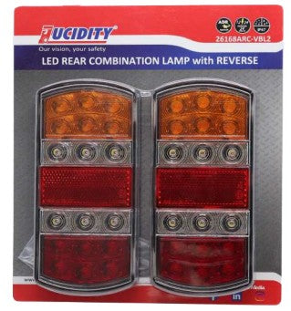 Lucidity LED Rear Combo Trailer Lamp Stop/Tail/Ind & Rev (26168ARC-VBL2)