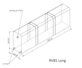 * 80L Long Water Tank with Strapping Grooves (RV) *