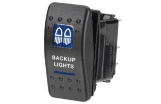 Narva Sealed Rocker Switch with Back Up Lights Icon Blue (63142BL)