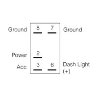 Narva Sealed Rocker Switch with Beacon Icon Blue light (63147BL)