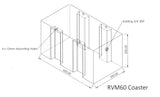 60L Coaster Floor Mount Black Water Tank (RVM)
