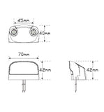 41 Series Licence Plate Light Non Blister 41BLMCS