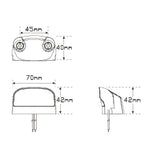 LED 41 Series Licence Plate Light - 41BLM