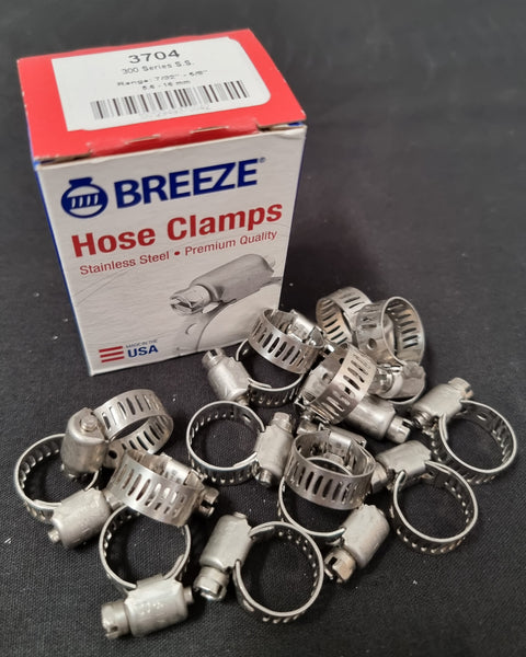 Pack 10 Hose Clamp 5.6mm - 16mm