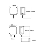 22947 LED Glotrac Front Ind Park Amber/Amber Side Marker single stud 22947AAV