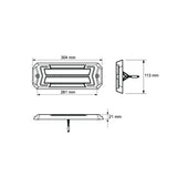 Lucidity 34026 Series Rear Combo Reflex Reflector Stop/Tail & Ind - 34026ARR-BVBL