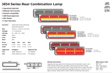 LED 38541 Series Stop/Tail/Ind/Rev Combo 2pk - 3854ARWM-2