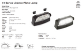 LED 41 Series Licence Plate Light - 41BLM