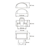 Lucidity 22336 Series LED Amber/Red with clear lens - 22336WCARK-BV(BL)