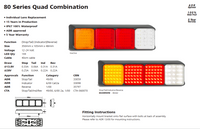 80 Series Quad Combination  Light LED Autolamps