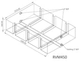 450L Large Rectangle Black Water Tank with Strap Grooves (RVM)