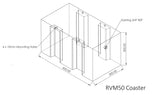 50L Coaster Floor Mount Black Water Tank (RVM)