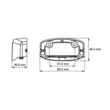Lucidity 26800 Series Licence Plate Lamp - 26800BL