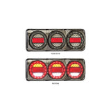 LED Maxilamp 3 Series Combination Stop/Tail/Indicator/Reverse/Reflector - C3XRW