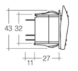 Narva Sealed Rocker Switch with Fog Lights Icon Blue Light (63134BL)