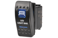 Narva Sealed Rocker Switch with LED Light Bar Icon Blue Light (63145BL)