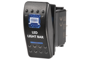 Narva Sealed Rocker Switch with LED Light Bar Icon Blue Light (63145BL)