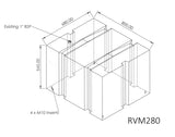 250L Large Black Water Tank With Strapping Grooves (RVM)