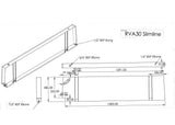 30L Slimline Angled Black Water Tank with Strapping Grooves (RVA)