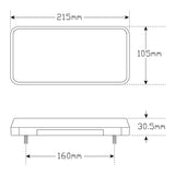 LED 215 Series Trailer Combo Stop/Tail/Ind/Licence/Reflector Lamp 2pk - 215ARLP2