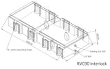 90L Interlock Mountable Black Water Tank with Fittings (RVC)