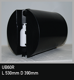 60L Standard Round Black Water Tank with Fittings (UB)
