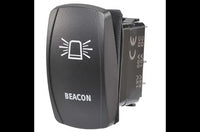 Sealed Rocker Switch with Beacon Icon 12/24V LED Illuminated 'Blue' 63234BL