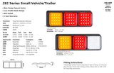 LED 282 Series Stop/Tail/Indicator/Reverse - 282ARWM
