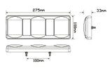 LED 275 Triple Series Tail/Indicator/Reverse with Reflector - 275GARWM