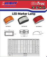 26275 Series Glo Trac LED Marker Lamp Amber/Red 26275WCARKV