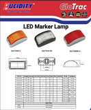 26275 Series Glo Trac LED Marker Lamp Clear/Red 26275WCRKV