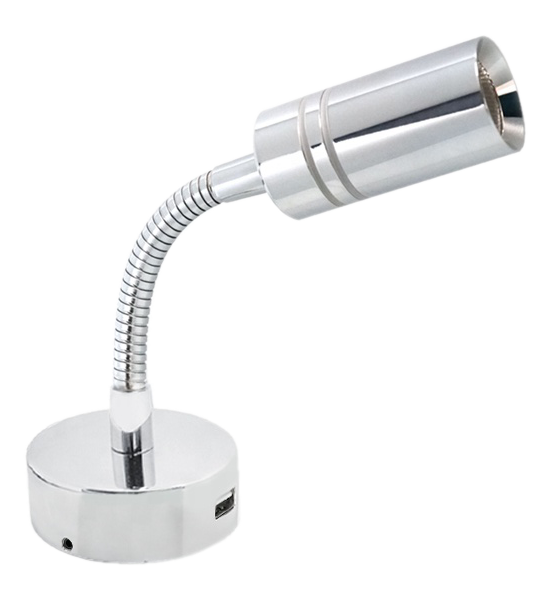 WHITEVISION Chrome LED Reading Light Goose Neck LRL135U