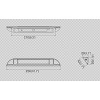 QLED Exterior Awning Light 12-28V with on/off Switch - White (158-256W-9CWM-2P)