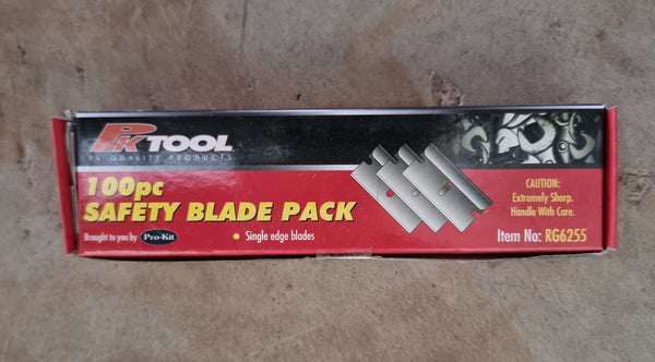 Pack of 100 safety razor blades
