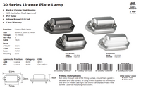 30 Series Licence Plate Lamp LED Autolamps