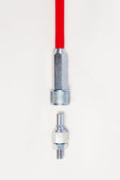 3.0mtr Non-LED 2 Piece Joiner white Pole / Orange Reflective X Mesh Vehicle Safety Flag / Quick Release Base