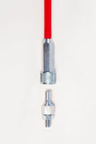 3.0mtr Non-LED 2 Piece Joiner white Pole / Orange Reflective X Mesh Vehicle Safety Flag / Quick Release Base