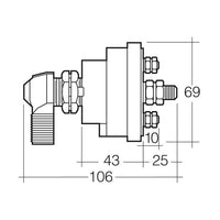 Narva Battery Master Switch with Indexing Post 6-33V (61075)