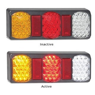 Amber Red White 275 Series Tail/Indicator/Reverse Light with Reflector 275GARWM